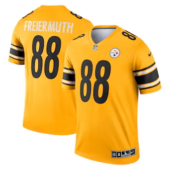 mens nike pat freiermuth gold pittsburgh steelers inverted 